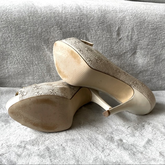 GUESS Peep-toe Platform Stilettos Size 5.5 - Picture 6 of 8